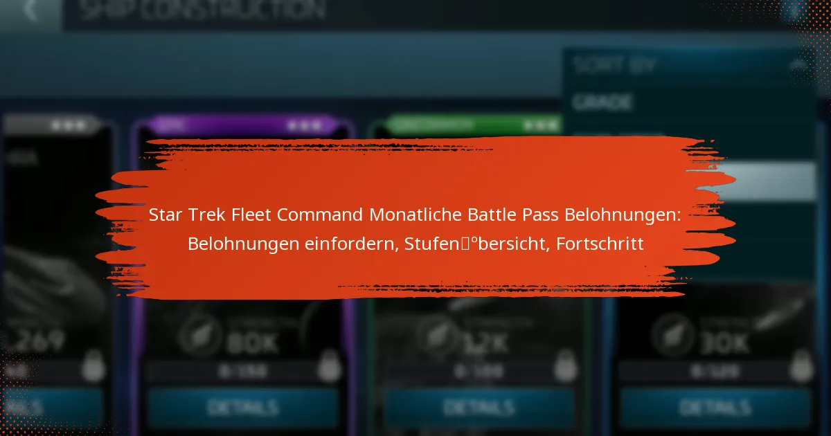 Star Trek Fleet Command Monatliche Battle Pass Belohnungen: Belohnungen einfordern, Stufenübersicht, Fortschritt